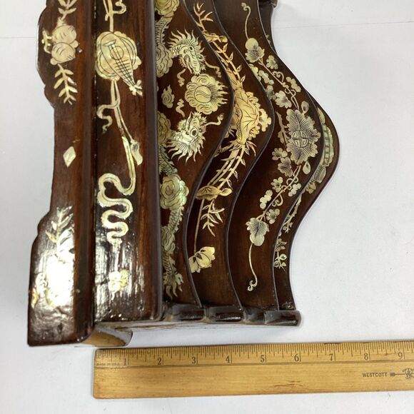 Oriental Lacquer Ware Letter Mail Desk Rack - Picture 8 of 9